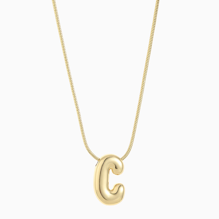 Large Balloon Initial Necklace