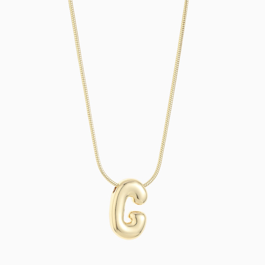 Large Balloon Initial Necklace