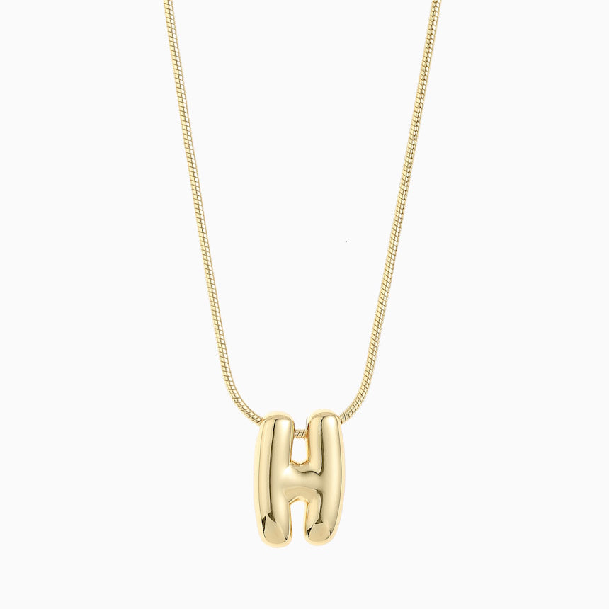 Large Balloon Initial Necklace