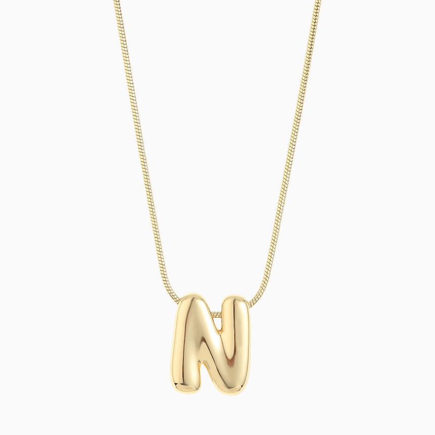 Large Balloon Initial Necklace