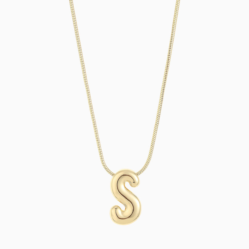 Large Balloon Initial Necklace