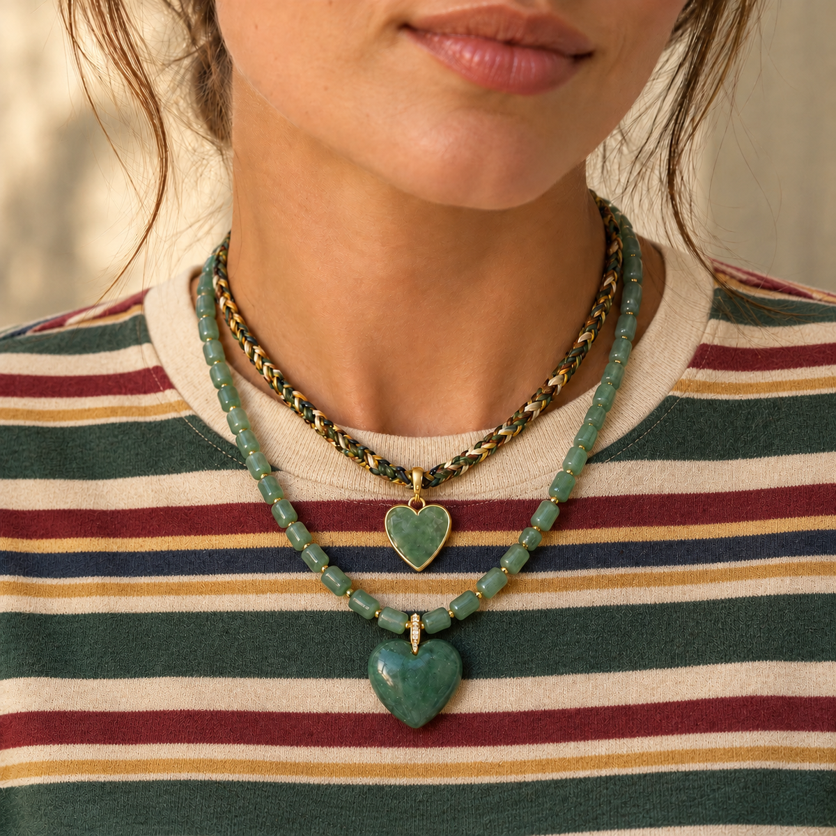 Woven Cord Heart Necklace
