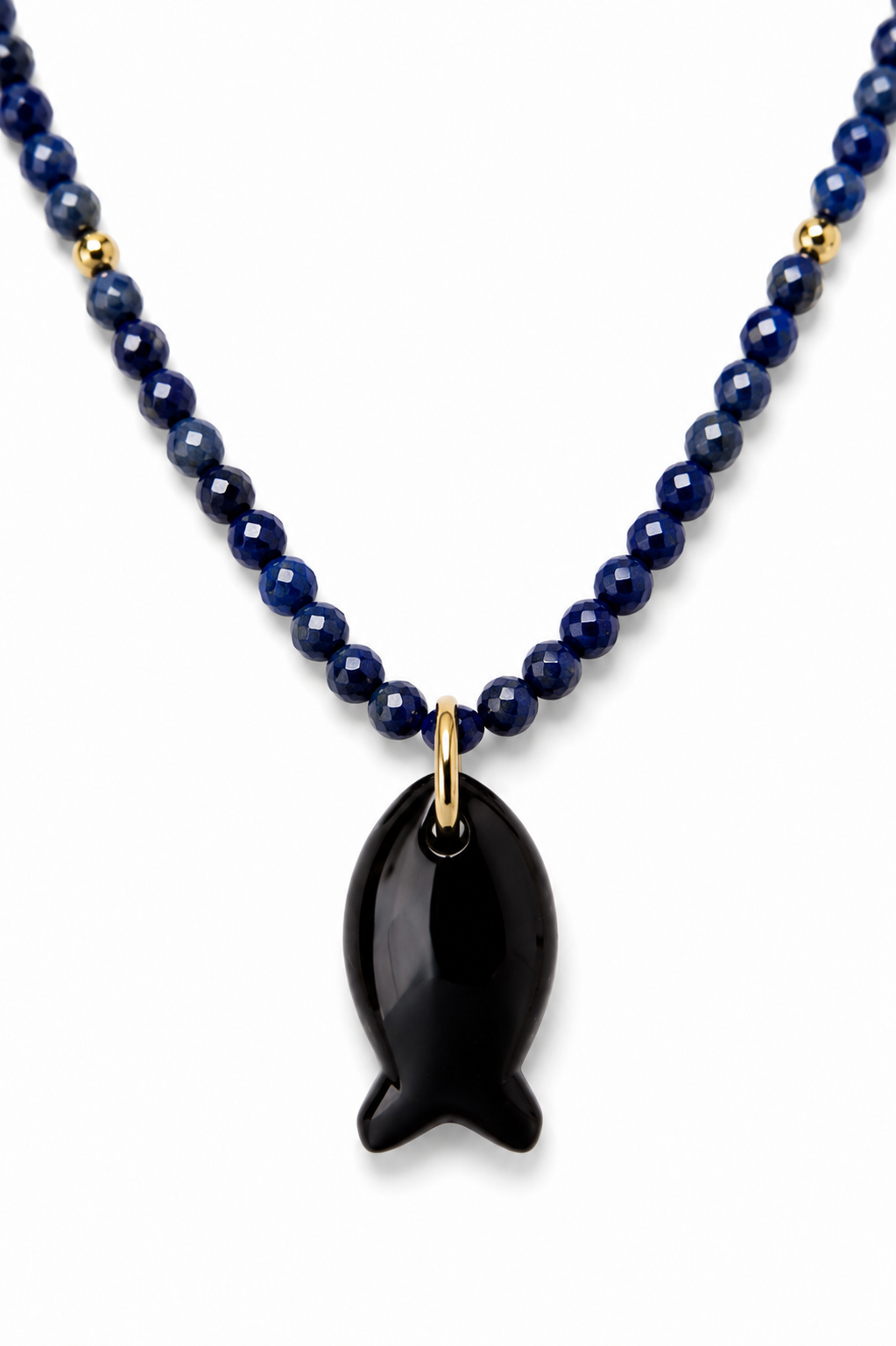 Midnight Tide Fish Necklace