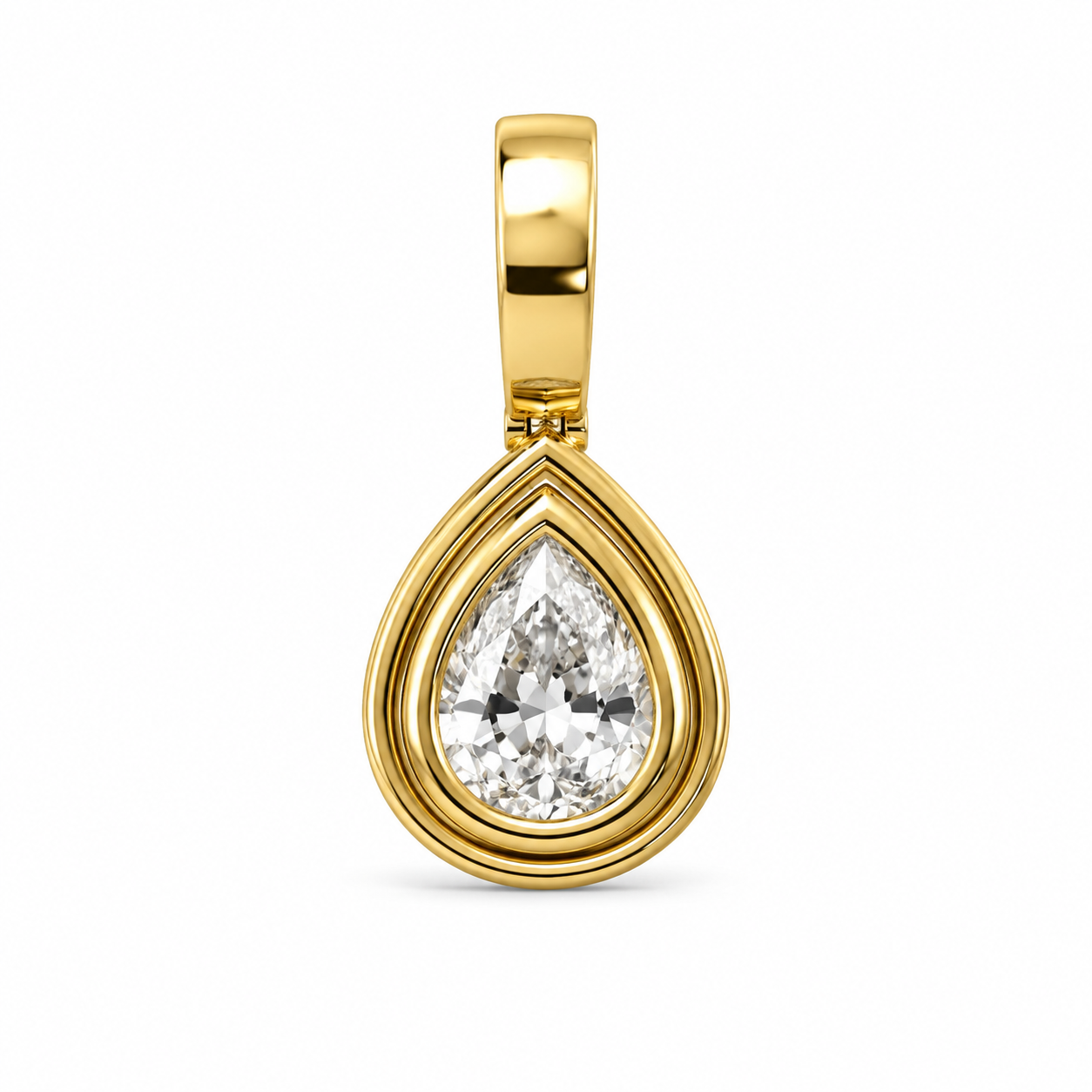 Celeste Double Pear Charm