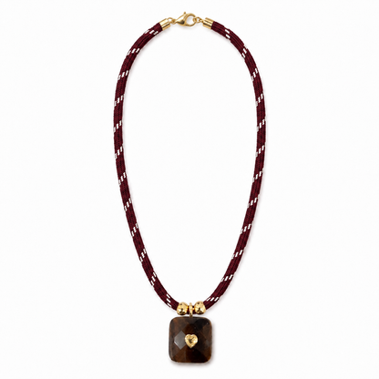Slate Cord Necklace- Brown