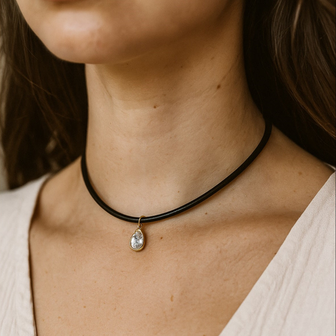 Vintage Pear Drop Necklace