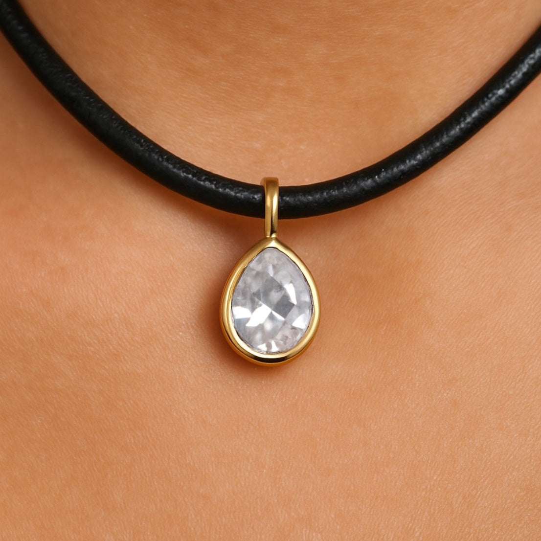 Vintage Pear Drop Necklace