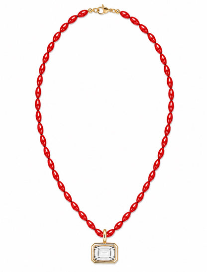 Scarlet Keepsake Beaded Necklace