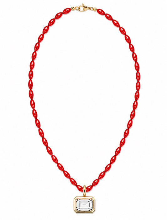 Scarlet Keepsake Beaded Necklace