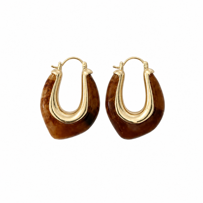 Sienna Tortoise Hoops
