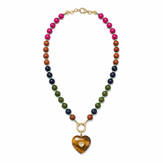 Tiger Muse Heart Neckace