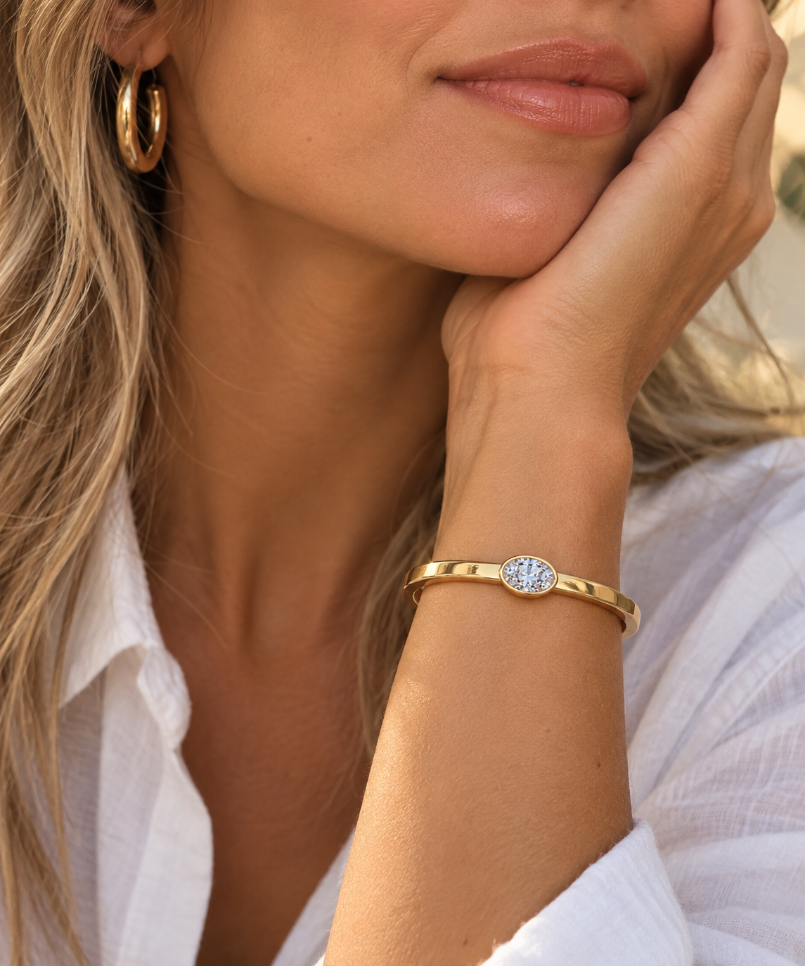 Oval Hinged Bangle