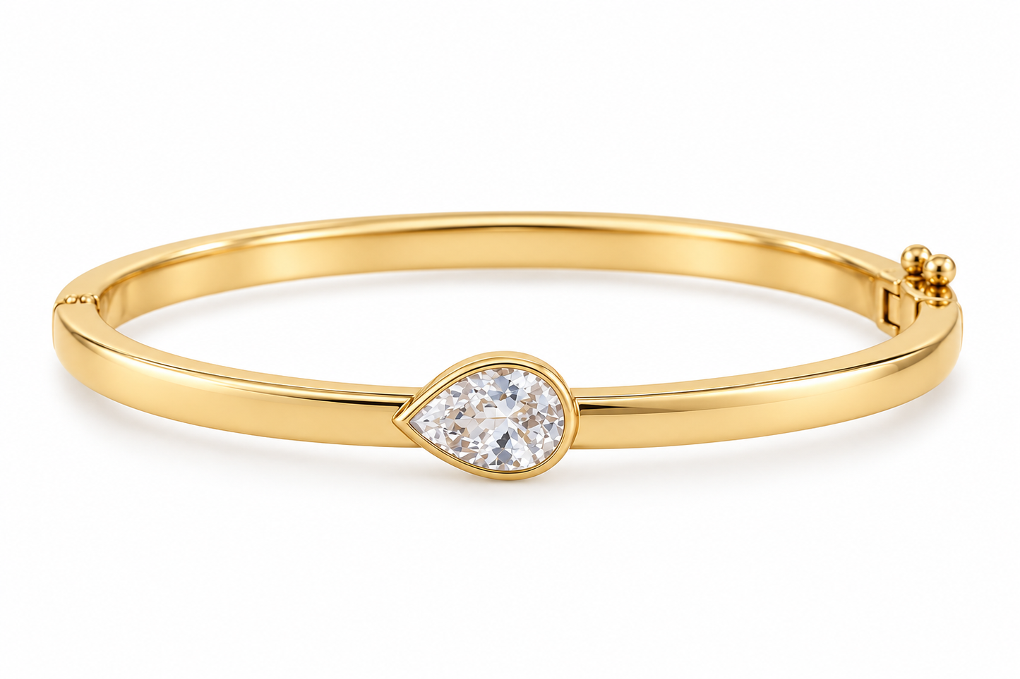 Pear Hinged Bangle