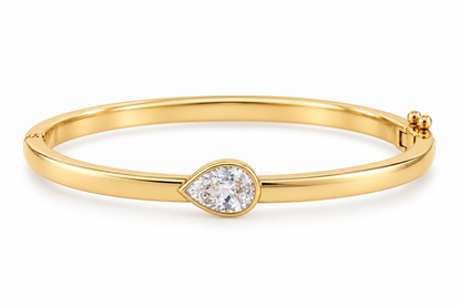 Pear Hinged Bangle