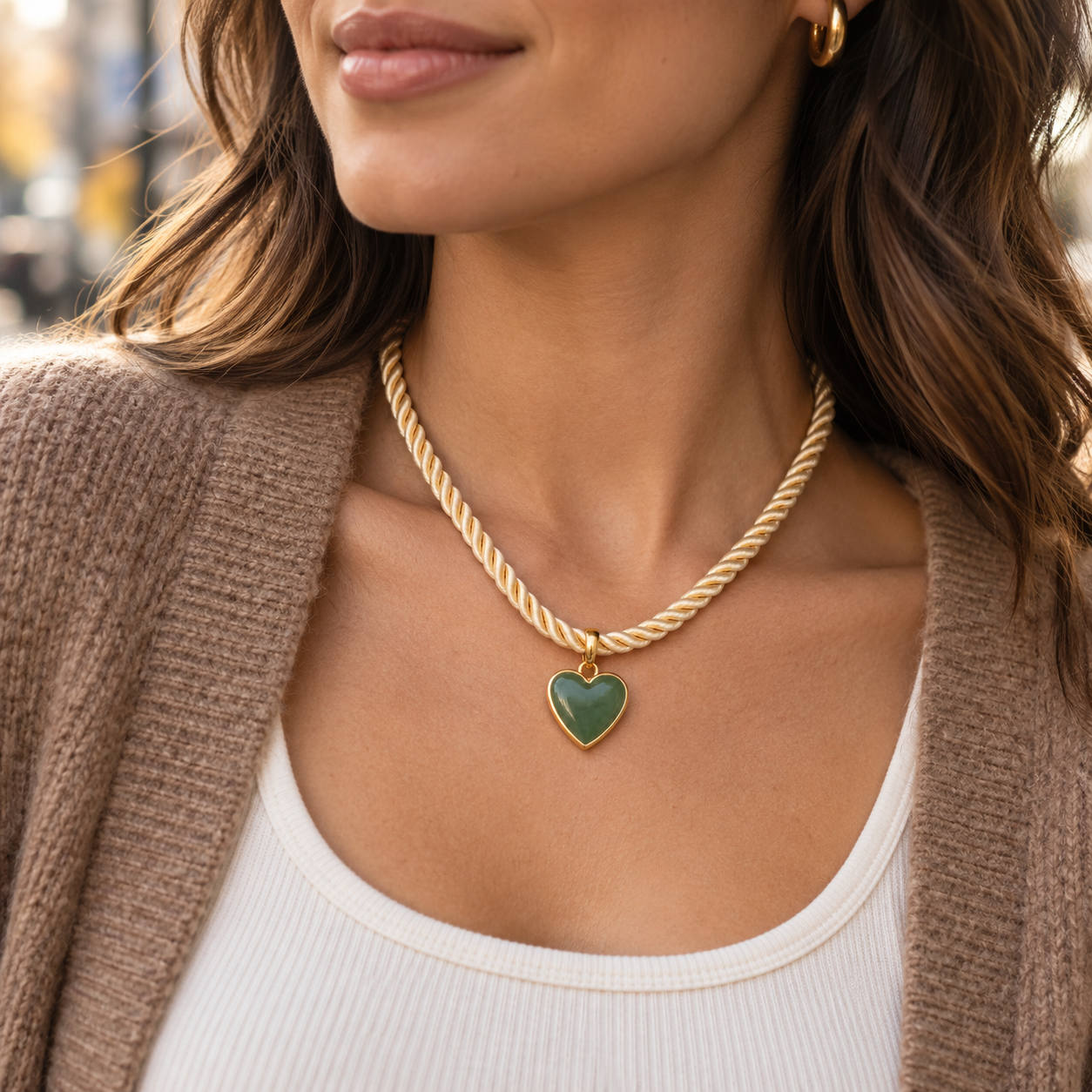 Cora Heart Rope Necklace