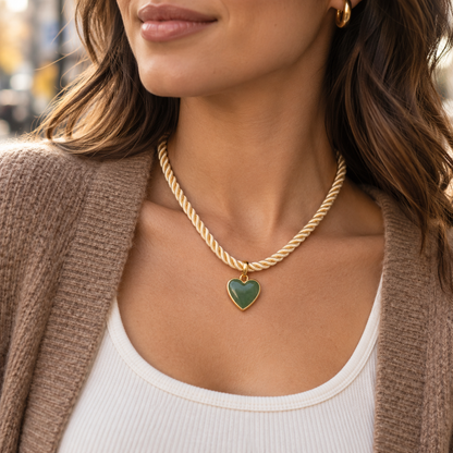 Cora Heart Rope Necklace
