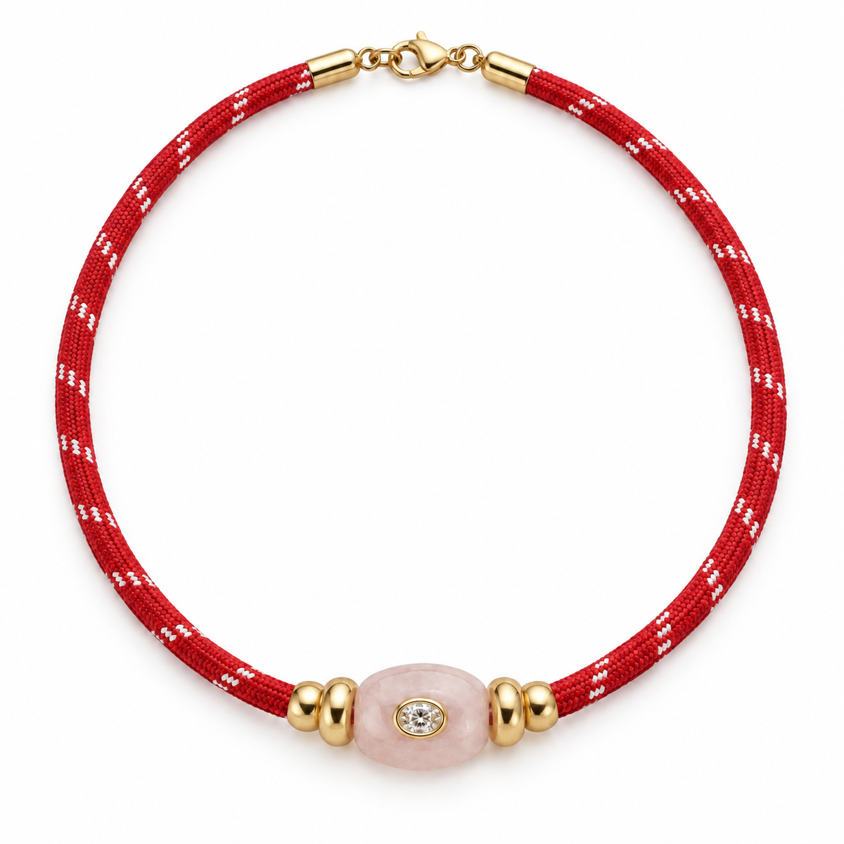 Rose Quartz Cord Necklace