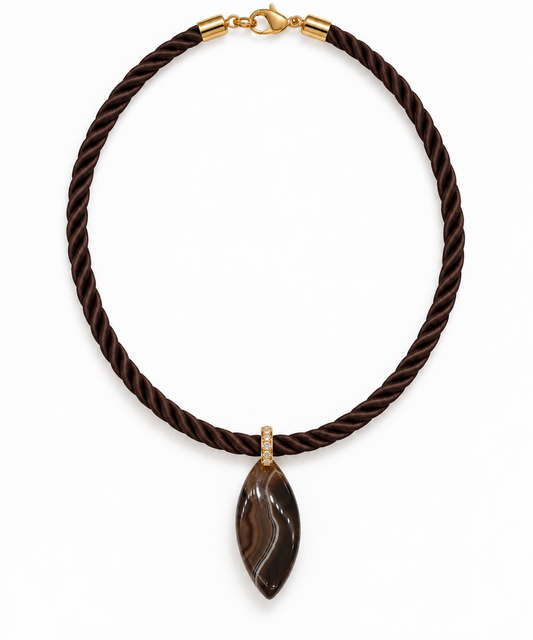 Celeste Rope Stone Necklace