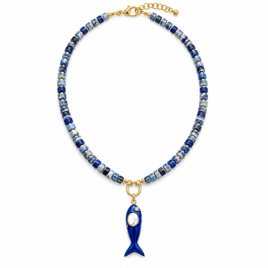Indigo Fish Pendant