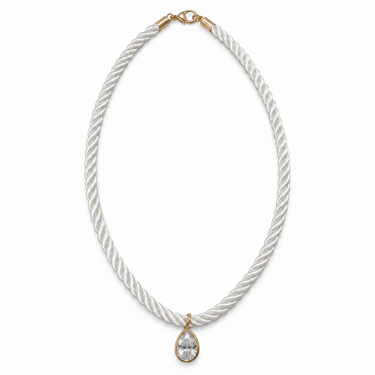 Twisted Tide Drop Necklace