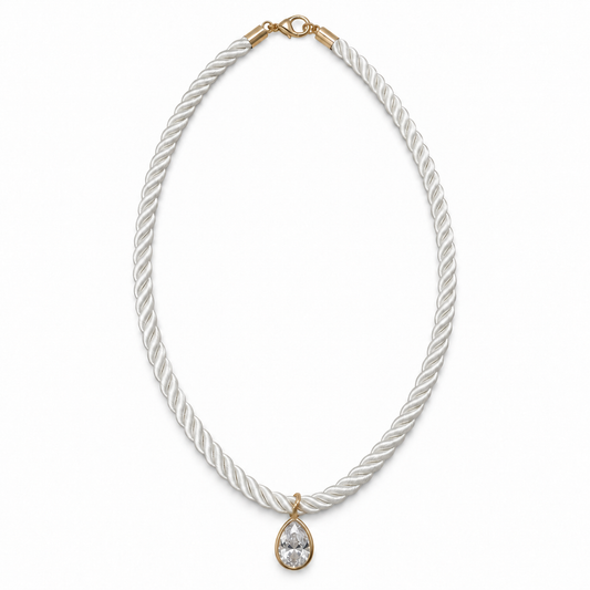Twisted Tide Drop Necklace