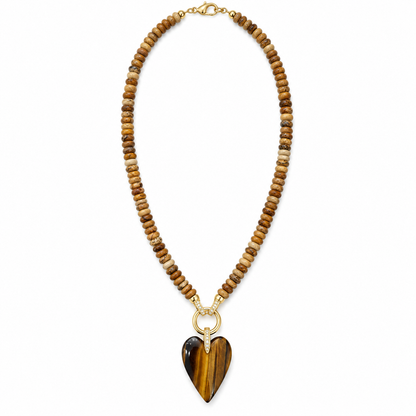 Solene Beaded Heart Necklace
