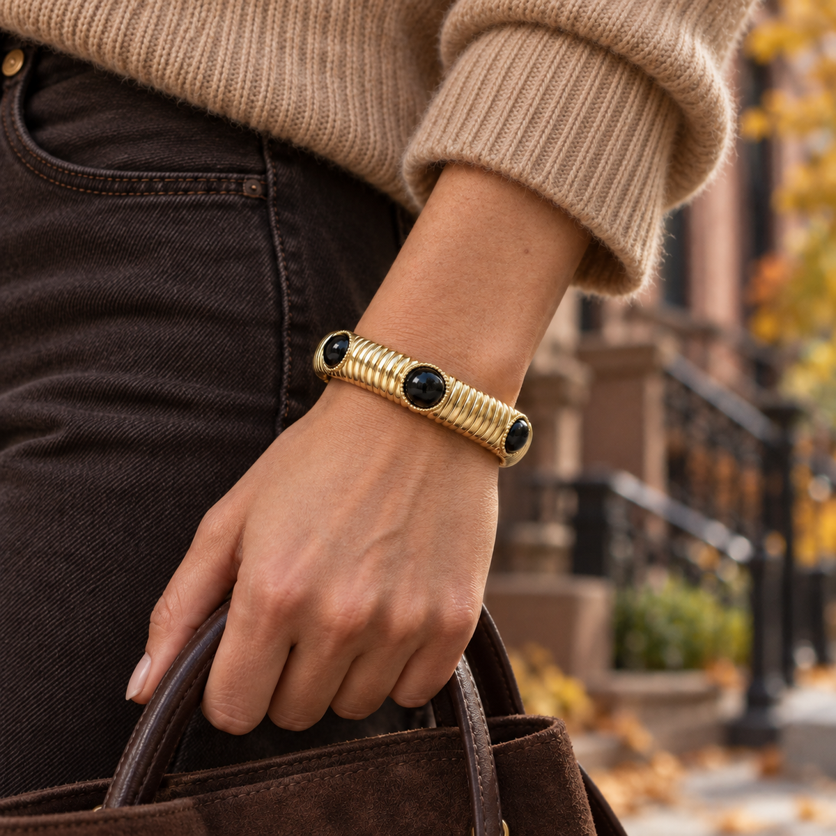 Astor Black Onyx Cuff
