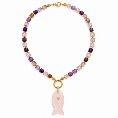 Pink Cove Fish Necklace