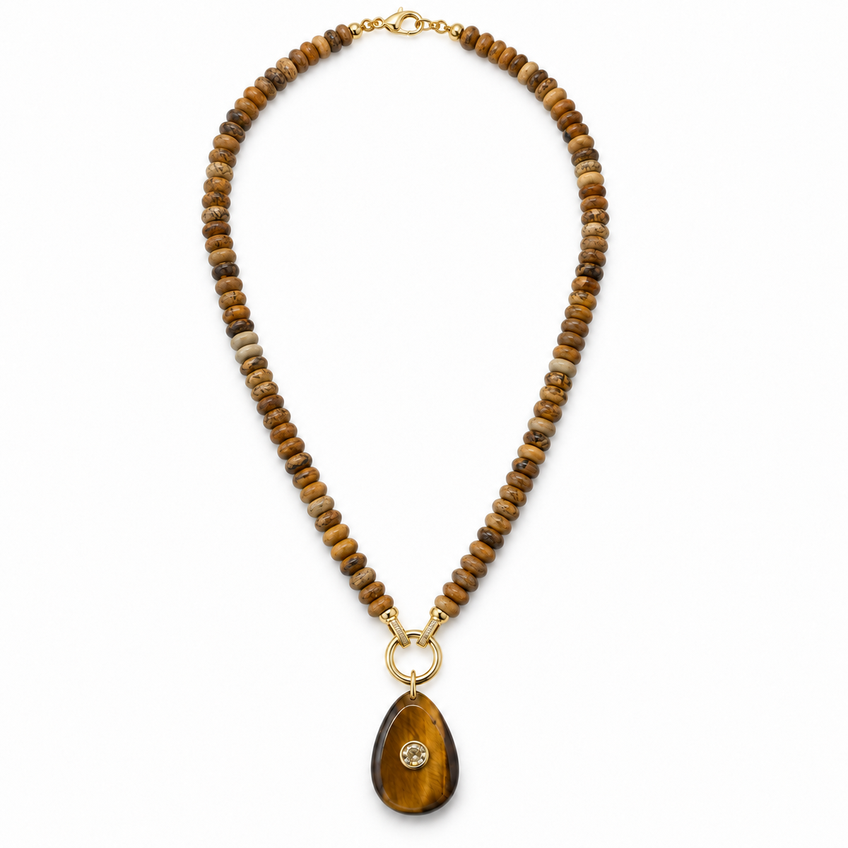 Tuscan Tigers Eye Beaded Necklace