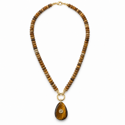 Tuscan Tigers Eye Beaded Necklace