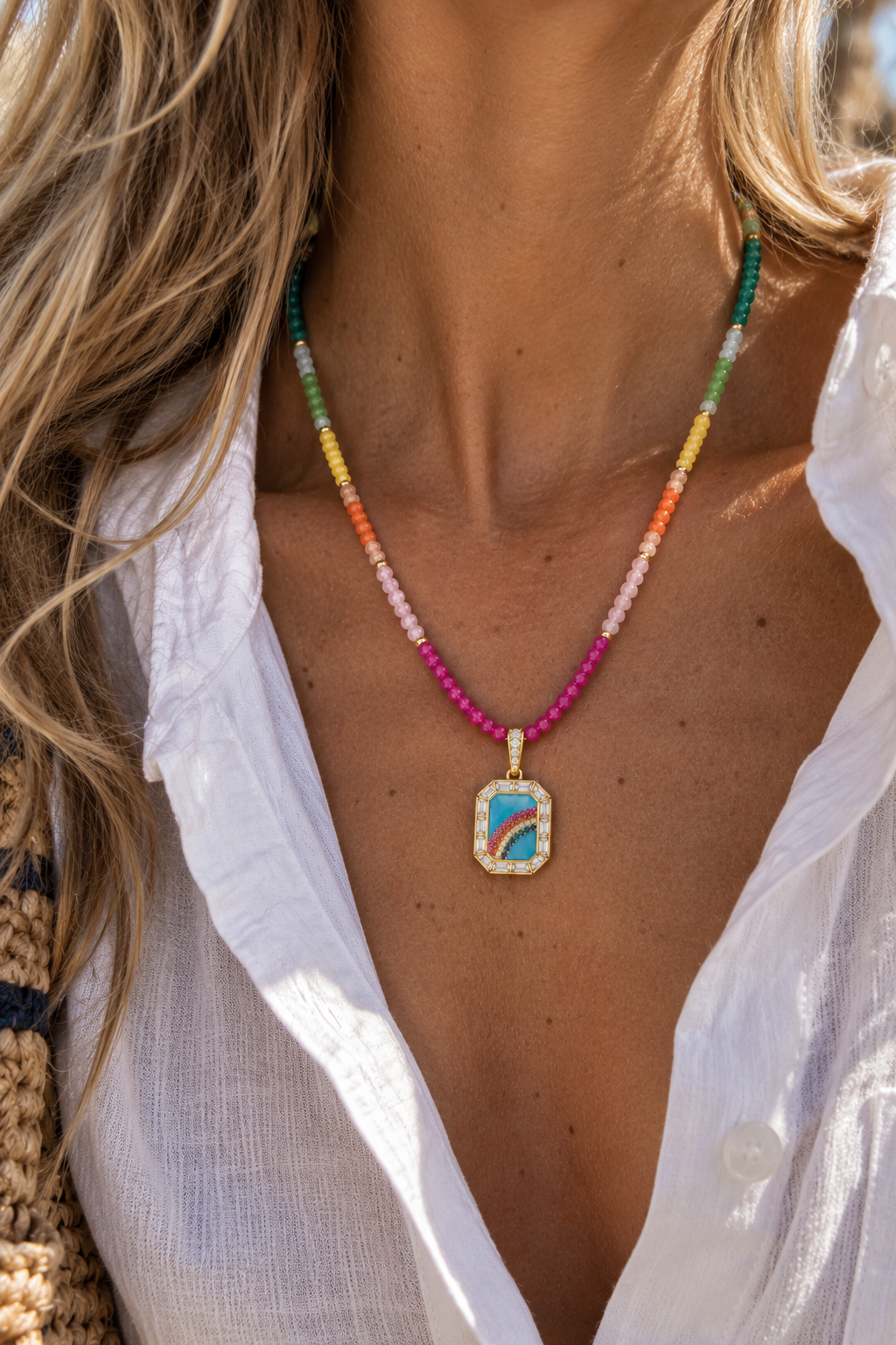 Rainbow Row Necklace