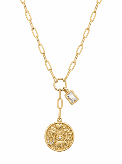 Lucky 13 Lariat Necklace
