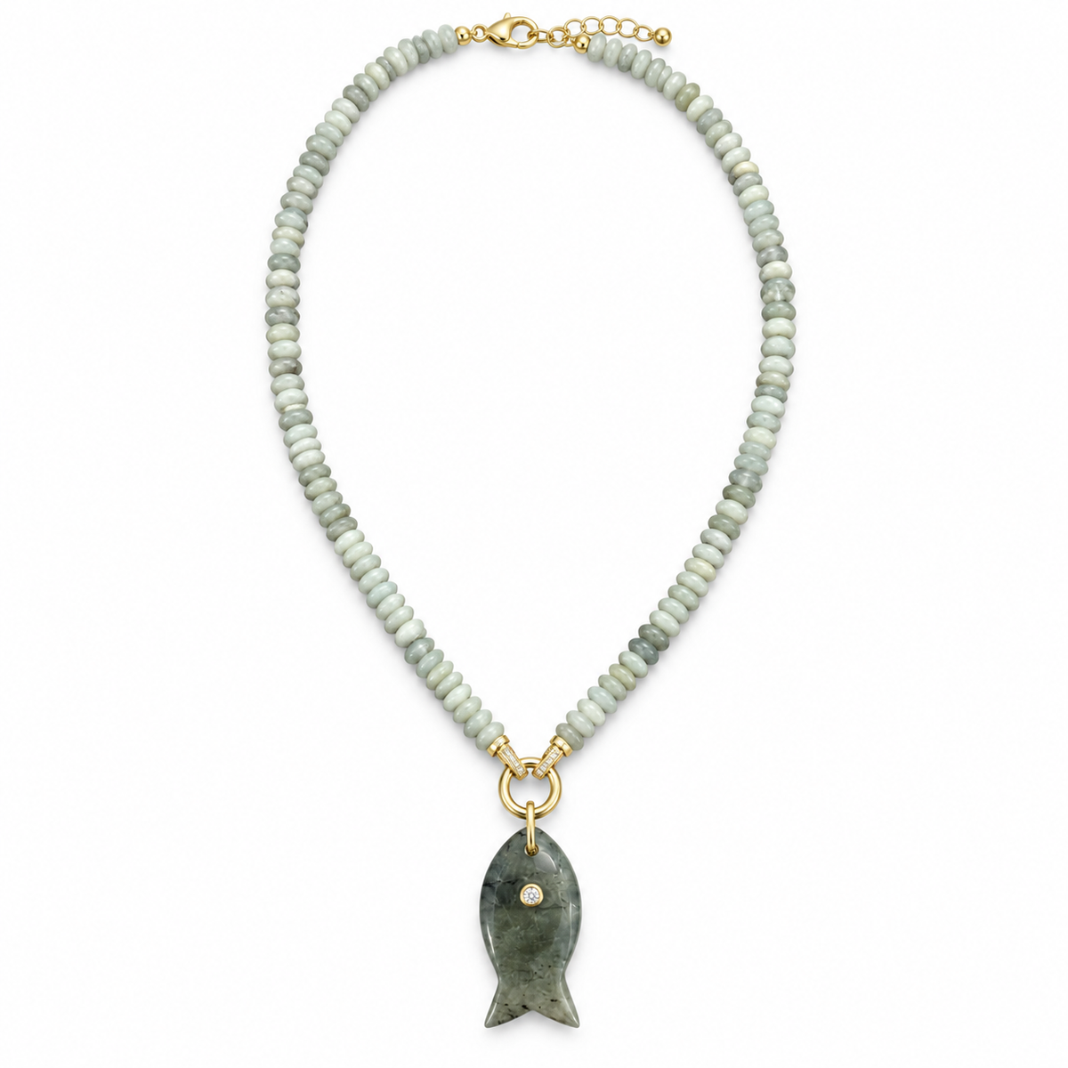 Marina Sage Fish Necklace