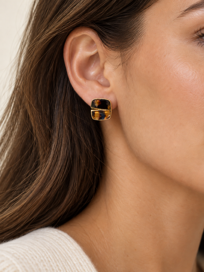 Tortoise Deco Studs