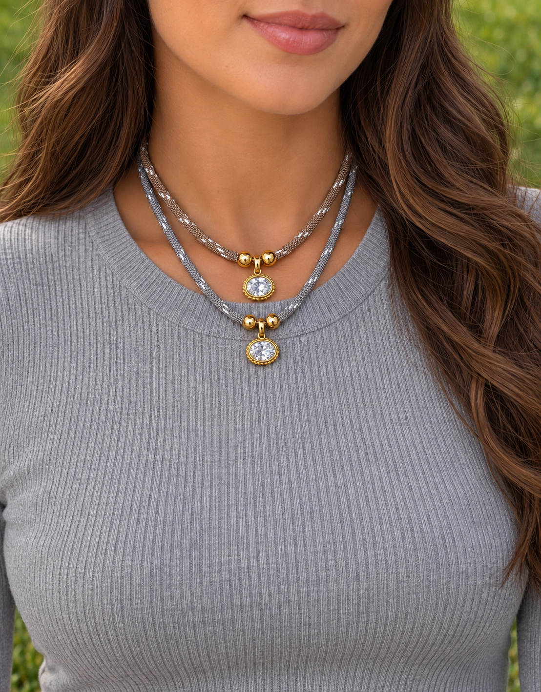 Oval Cord Necklace