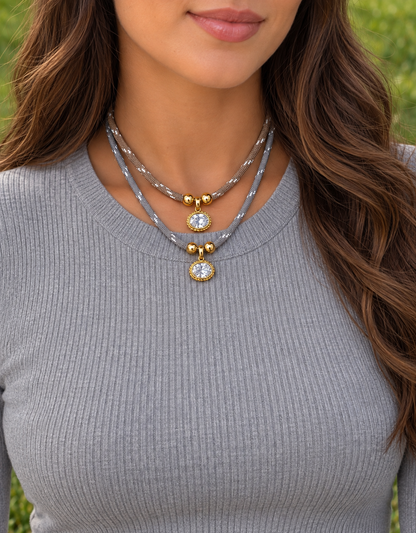Oval Cord Necklace