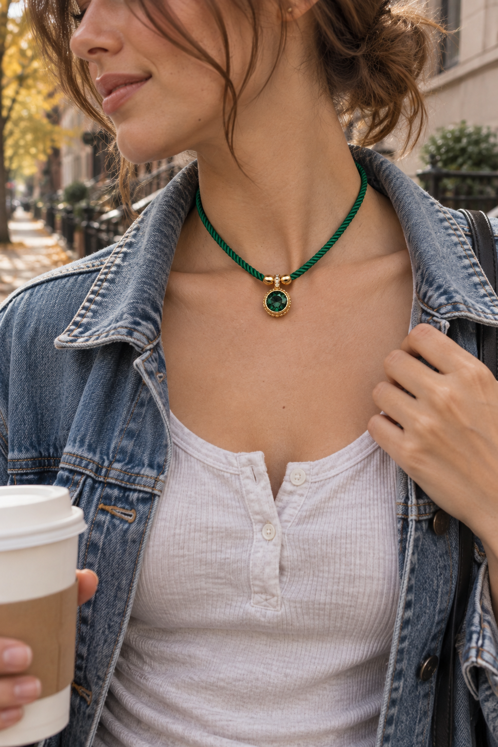 Gemstone Cord Necklace