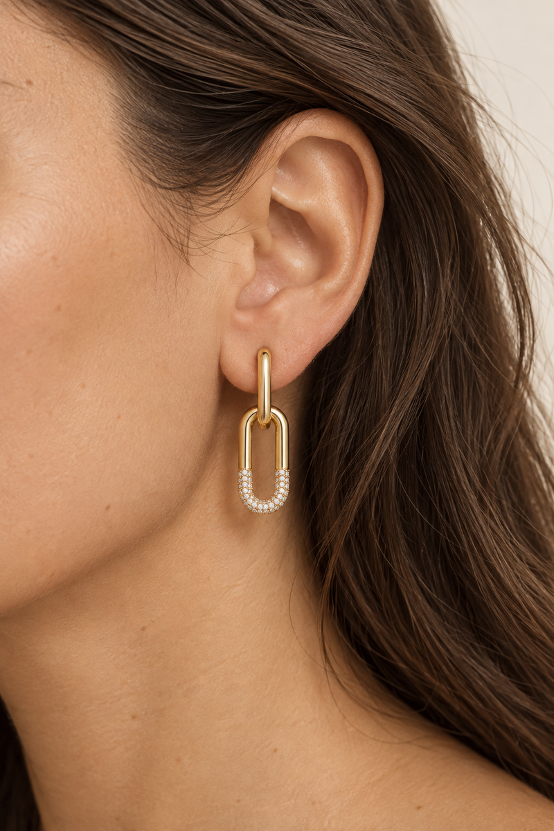 Pavé Link Convertible Earrings