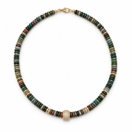 Moss Harbor Beaded Necklace