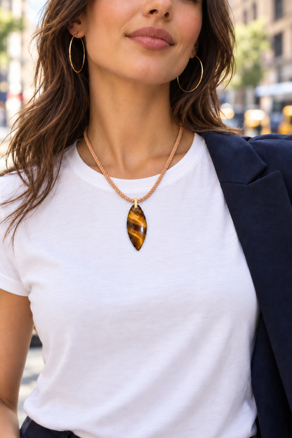 Tiger’s Eye Cord Necklace