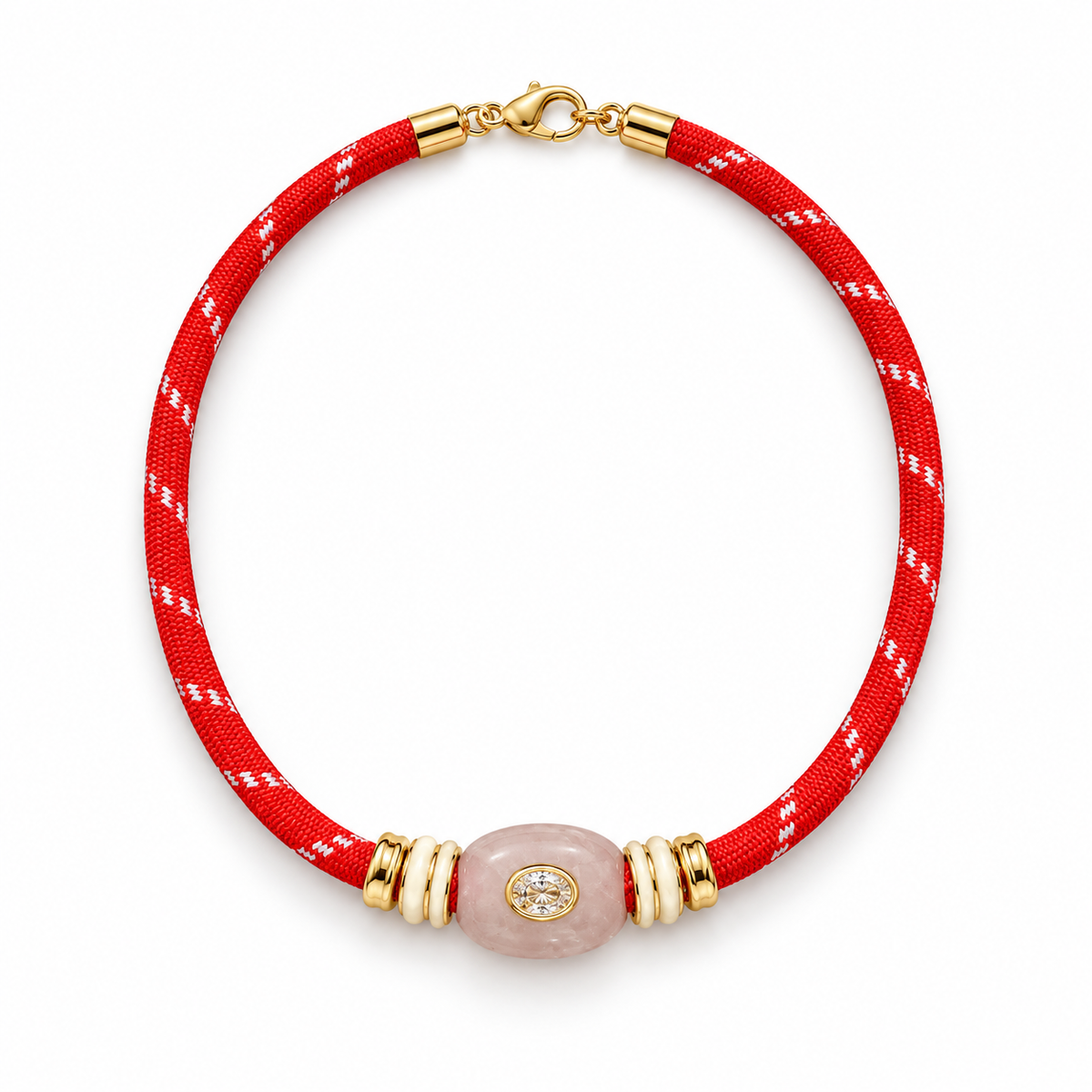 Rose Quartz Cord Necklace