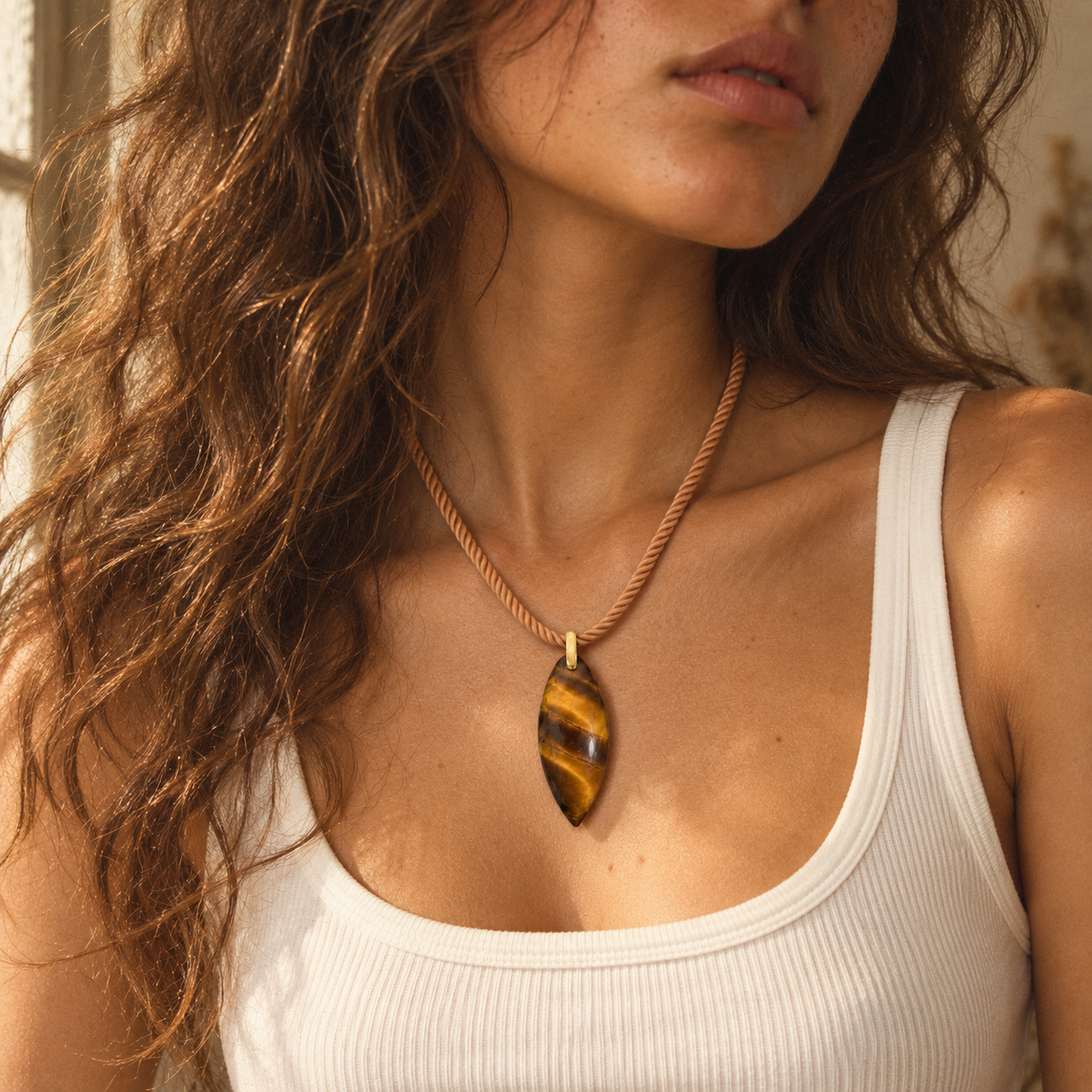 Tiger’s Eye Cord Necklace
