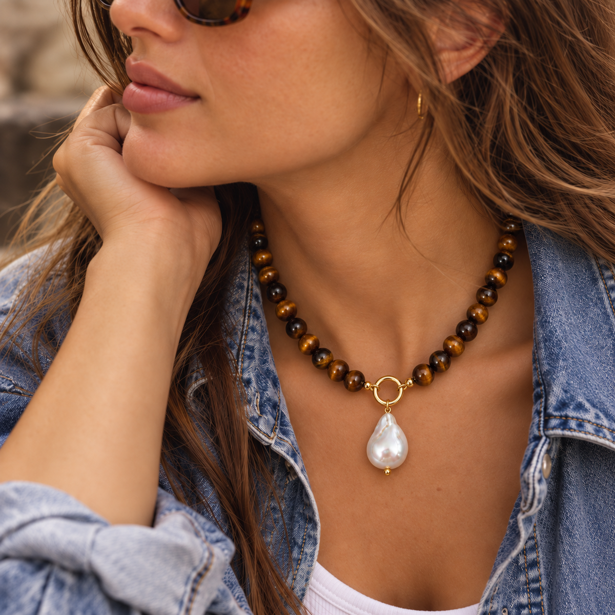 Astor Pearl Beaded Necklace