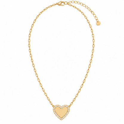 Gold Halo Heart Pendant