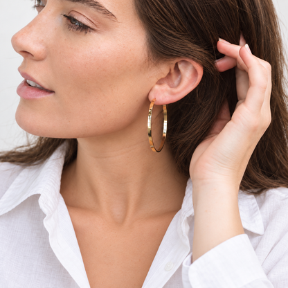Flat Hoop Earrings