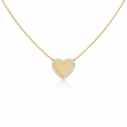 Gold Halo Heart Pendant