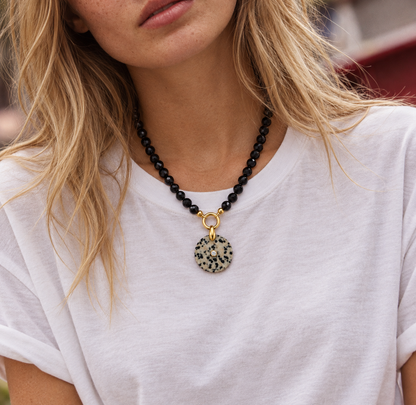 Mosaic Disc Necklace