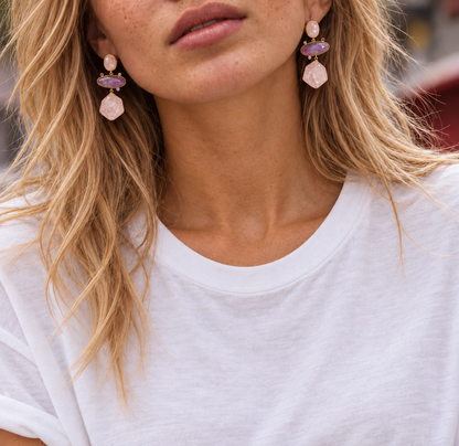 Violetta Gemstone Drop Earrings