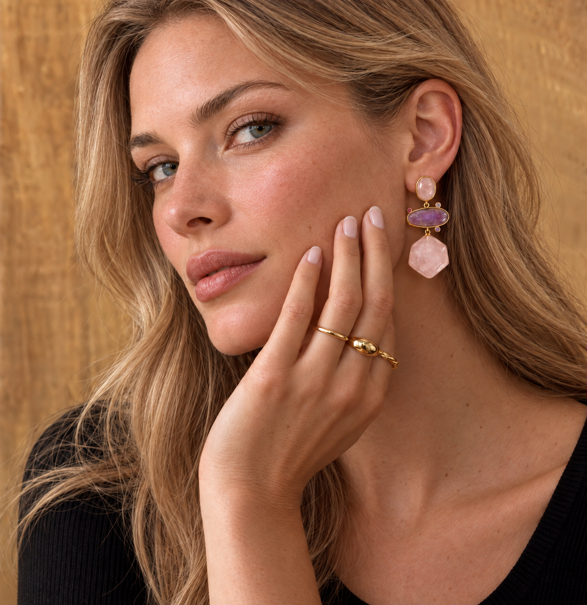 Violetta Gemstone Drop Earrings