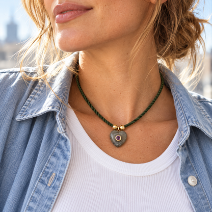 The Romy Heart Cord Necklace